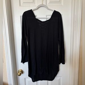 BALANCE Collection BLACK Criss Cross Back Tammi Swimsuit Cover, Size X-Large